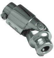 Borgeson Steering U-Joint - Single Joint - 3/4" Double D to 1" Double D - Vibration Dampener - Stainless - Polished - Universal