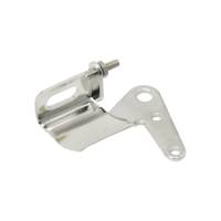 Lokar Throttle Cable Bracket - Carb Mount - Stainless - Polished - Square Bore
