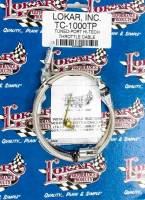 Lokar Hi-Tech Throttle Cable - 2 Ft. Long - Hardware Included - Braided Stainless Housing - Natural - GM Tuned Port - GM LT-Series
