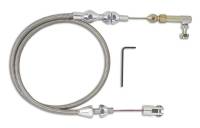 Lokar Hi-Tech Throttle Cable - 2 Ft. Long - - Braided Stainless Housing - Polished