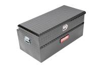 Truck Bed Accessories and Components - Truck Bed Toolboxes - Dee Zee - Dee Zee Red Label Truck Box - Toolbox - Single Lid - 37.13" Long - 19" Wide - Aluminum - Diamond Plate - Black Powder Coat - Universal