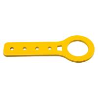 OMP Bolt-On Tow Loop - 4 Mounting Holes - Aluminum - Yellow