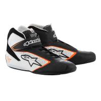 Alpinestars - Alpinestars Tech-1 T Shoe - Black/White/Orange - Size 10 - Image 1