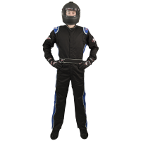 Velocity Race Gear - Velocity 1 Sport Suit - Black/Blue - Large - Image 2