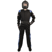 Velocity Race Gear - Velocity 1 Sport Suit - Black/Blue - Large - Image 3