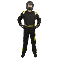 Velocity Race Gear - Velocity 1 Sport Suit - Black/Fluo Yellow - Medium/Large - Image 2