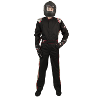 Velocity Race Gear - Velocity 1 Sport Suit - Black/Silver - Large - Image 3