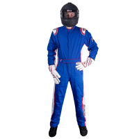 Shop Multi-Layer SFI-5 Suits - Velocity 5 Patriot Suits - $299.99 - Velocity Race Gear - Velocity 5 Patriot Suit - Blue/White/Red - Medium/Large
