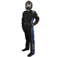 Shop Multi-Layer SFI-5 Suits - Velocity 5 Race Suits - SALE $299.99 - SAVE $50 - Velocity Race Gear - Velocity 5 Race Suit - Black/Blue - Large