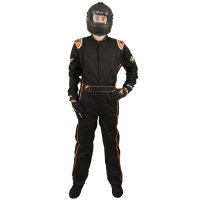 Velocity Race Gear - Velocity 5 Race Suit - Black/Fluo Orange - Large - Image 3