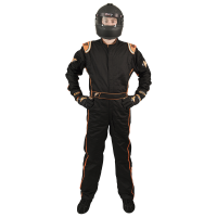 Velocity Race Gear - Velocity 5 Race Suit - Black/Fluo Orange - Small - Image 2