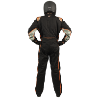 Velocity Race Gear - Velocity 5 Race Suit - Black/Fluo Orange - X-Large - Image 4