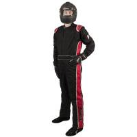 Shop Multi-Layer SFI-5 Suits - Velocity 5 Race Suits - SALE $299.99 - SAVE $50 - Velocity Race Gear - Velocity 5 Race Suit - Black/Red - Medium/Large
