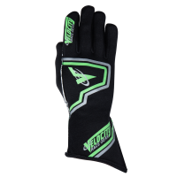 Velocity Race Gear - Velocity Fusion Glove - Black/Fluo Green/Silver - Small - Image 2