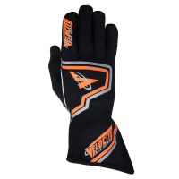 Velocity Race Gear - Velocity Fusion Glove - Black/Fluo Orange/Silver - Small - Image 2