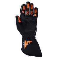 Velocity Race Gear - Velocity Fusion Glove - Black/Fluo Orange/Silver - X-Large - Image 3