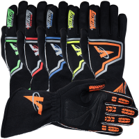 Velocity Race Gear - Velocity Fusion Glove - Black/Fluo Orange/Silver - X-Large - Image 4