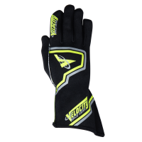 Velocity Race Gear - Velocity Fusion Glove - Black/Fluo Yellow/Silver - Medium - Image 2