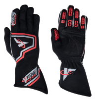 Safety Equipment - Racing Gloves - Velocity Race Gear - Velocity Fusion Glove - Black/Silver/Red - X-Large