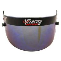 Velocity Race Gear Helmet Shields - Blue Chrome
