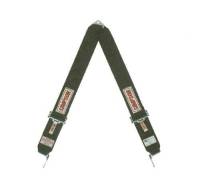 Simpson 3" Rollbar Mount V-Type Shoulder Harness - Bolt-In - For Latch & Link Type Restraint Systems - Black