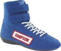 Simpson Racing Shoes - ON SALE - Simpson Hightop Driving Shoe - SALE $92.66 - Simpson - Simpson Hightop Shoe - Blue - Size 10