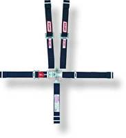 Simpson Quarter Midget Restraint System - 2" Standard Latch & Link - Wrap Around Seat Belt - Pull Down - Individual Harness Wrap Around - Red