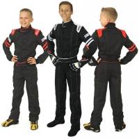 Simpson Performance Products - Simpson Legend II Youth Racing Suit - Black / White - Medium - Image 3