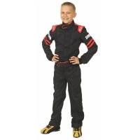 Kids Race Gear - Kids Racing Suits - Simpson Performance Products - Simpson Legend II Youth Racing Suit - Black / Red - Medium
