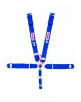 Simpson 5 Point Camlock Restraint System - 55" Bolt-In Seat Belt Pull Down - Individual Harness Bolt-In - Blue