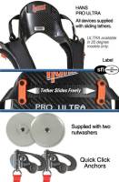 Hans Performance Products - HANS Pro Ultra Device - 20 - Medium - Quick Click - Sliding Tether - SA2015 Helmet & Up - SFI - Image 3