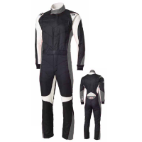 Simpson Six O Racing Suit - Black/Gray - Small