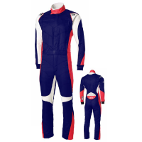 Simpson Six O Racing Suit - Blue/Red - X-Large