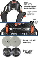HANS - HANS Ultra Lite Device - 20 - Medium - Post Anchor - Sliding Tether - SA2015 Helmet & Up - SFI - Image 4