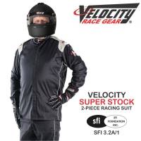 Velocity Race Gear - Velocity Super Stock Pant (Only) - Black/Silver - Medium/Large - Image 2