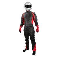 K1 RaceGear Suits - K1 RaceGear Precision II Suit - $759.99 - K1 RaceGear - K1 RaceGear Precision II Race Suit - Black/Red - Size: 2X-Large / Euro 64