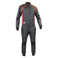 Safety Equipment - Racing Suits - K1 RaceGear - K1 FLEX Suit - Black/Red - Size: Large / Euro 56