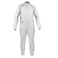 K1 RaceGear - K1 FLEX Suit - White/Grey - Size: Large/X-Large / Euro 58