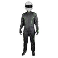 K1 RaceGear Suits - K1 RaceGear GT-2 Suit - $699.99 - K1 RaceGear - K1 RaceGear GT2 Suit - Black / FLO Green - Size: Large / Euro 56