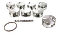 JE Pistons BB Flat Top Forged Piston Set - 4.500" Bore - 1/16 x 1/16 x 3/16" Ring Grooves - Minus 3.0 cc - BB Chevy (Set of 8)