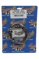 Throttle Cables, Linkages, Brackets and Components - Throttle Cables - Lokar - Lokar Vintage Series Throttle Cable - 4 Ft. Long - Woven Cotton - Black / Red - GM LS-Series