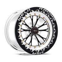 Weld Racing V-series Drag Wheel Blk 15x12 5x4.5 BC 6.0 BS
