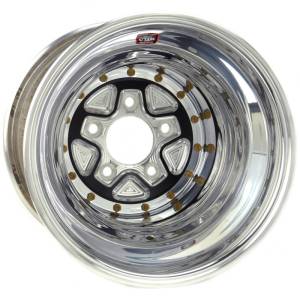 Wheels and Tire Accessories - Weld Racing Wheels - Weld Racing Alumistar Pro Black Anodized / Polished Rear Drag Wheels