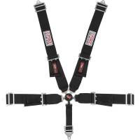 G-Force Pro Series Camlock 5 Point Restraint System - Individual Shoulder Harness, Pull-Down Lap Belt - Black