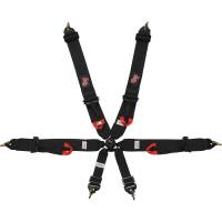 HOLIDAY SALE! - Seat Belt & Harness Holiday Sale - G-Force Racing Gear - G-Force Pro Series 6 Pt. Camlock Restraint - Pull-Up Adjust Lap - FIA 8853-2016 - Black