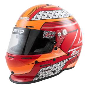 Helmets and Accessories - Shop All Full Face Helmets - Zamp RZ-62 Graphic Helmets - Red/Orange - Snell SA2020 - $368.96