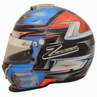 Zamp - Zamp RZ-42 Honeycomb Graphic Helmet - Orange/Blue - Large - Image 3