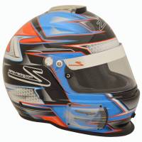 Zamp - Zamp RZ-42 Honeycomb Graphic Helmet - Orange/Blue - Medium - Image 10