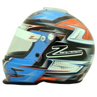 Helmets and Accessories - Youth Helmets - Zamp - Zamp RZ-42Y Youth Graphic Snell CMR2016 Helmet - Orange/Blue - 52cm