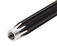 QuickCar Racing Products Scalloped Suspension Tube 27" Long 5/8-18 Female Threads Aluminum- Black